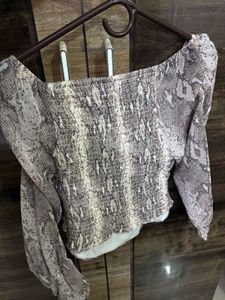 Stylish Snake Print Top