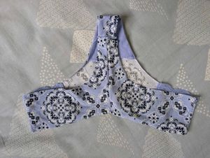VS Pink Blue Lace Thong - Unused - Size XS
