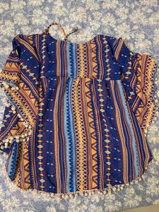Boho Print Kaftan Top