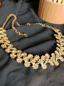 Gold Floral Statement Necklace