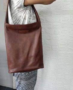 Imported Brown Leather Tote Bag