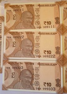 UNC ₹10 Rupees Serial wise Fancy Number Notes