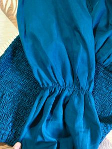 Blue Ruffled Top