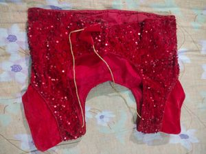 Red Velvet Padded Blouse