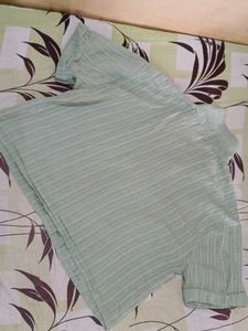 Striped pista Green Shirt
