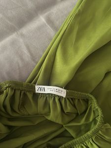 New padded Olive Green Midi Dress backless