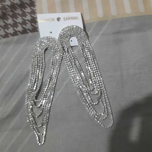 Sparkling Silver Earrings