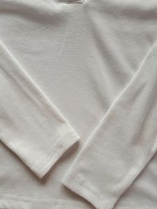 White Ribbed Top