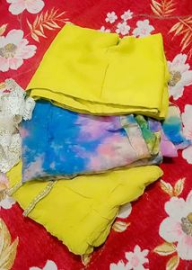 organza kurti with lemon colour pent &amp;duppatta