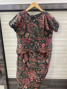A printed indowestern cord set