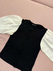Zara Balloon Sleeved Top 🫶🏼