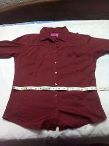 Maroon Cotton Shirt