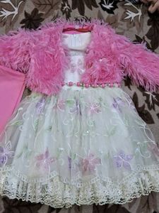 Cute Girls Party Dress with Jacket
