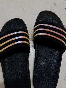 Striped Black &amp; Yellow Slides