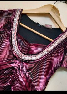 Velvet Maternity Shoot Heavy Flared Dress