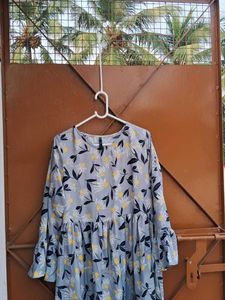 Here And Now Floral Print Ruffle Hem Dress