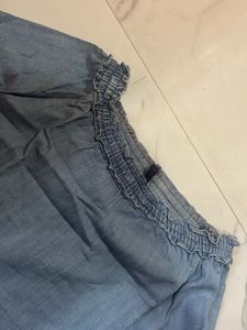 Kraus Off Shoulder Denim Top