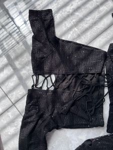 Black Sequin Jumpsuit