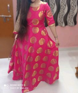 Pink Kurta &amp; Worked Dupatta