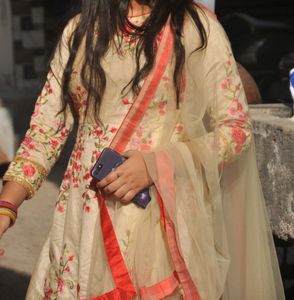 Floral Embroidered Anarkali Suit