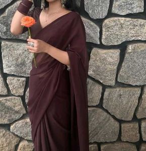 Elegant Brown- Maroon Shade Saree