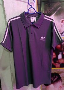 Adidas Striped Polo T-Shirt
