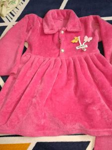 Cute Pink Plush Dress