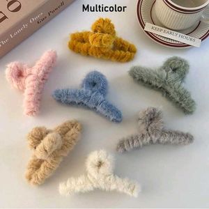 Fluffy Hair Claw Clips