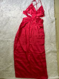 Zara Hot Pink Cutout Dress