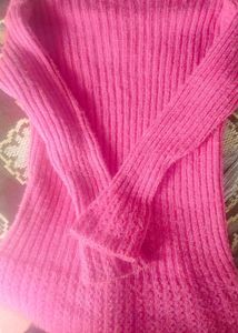 Pink Hand-Knitted Sweater