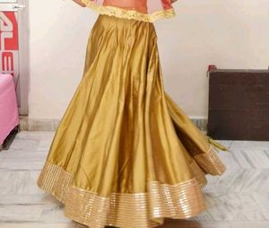 Golden Ethnic Skirt