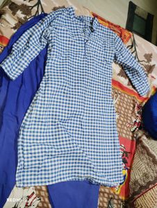 Suit Set Blue &amp; White Checked