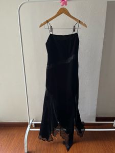 🖤Y2K Black Velvet &amp; Lace Maxi Dress 🖤