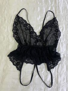 Black Lace bodysuit bust 36