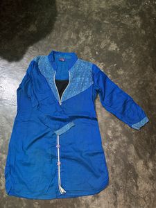 Cotton Blue Casual Top