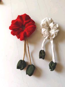 Cute Floral Scrunchies