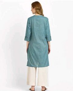 Teal Printed Kurta