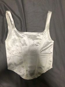H&amp;M Satin Corset Top