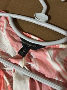 Super Cool Peach And White Dress
