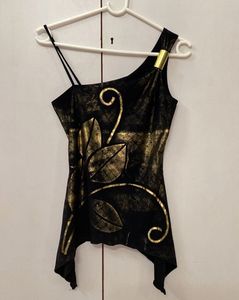 Elegant Black &amp; Gold Top