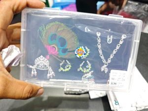 Laddu Gopal Pure Silver Jewellery Set