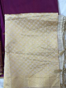 Purple Banarasi Dress Material