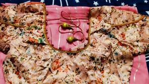 Floral saree stitched patch work blouse