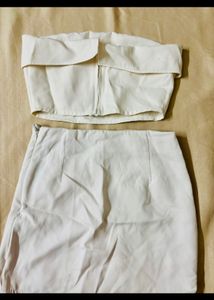 Coord White Skirt &amp; Crop top