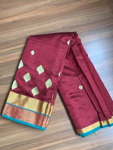 A Beautiful Maroon Colour New Saree.