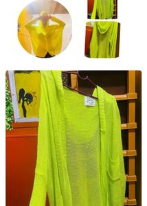 Combo Shrug+Neon Green Mini Dress