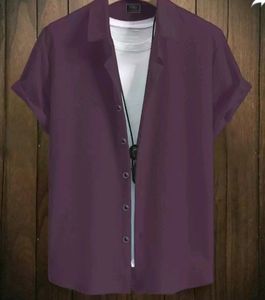 FAB : Men Self Design Casual Shirt (purple )