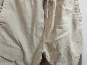 Beige Cargo Jogger Pants