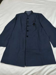 Elegant Navy Blue Sherwani