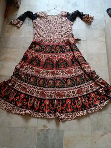 Beautiful Jaipuri Print Anarkali Kurta(Fixed Rate)